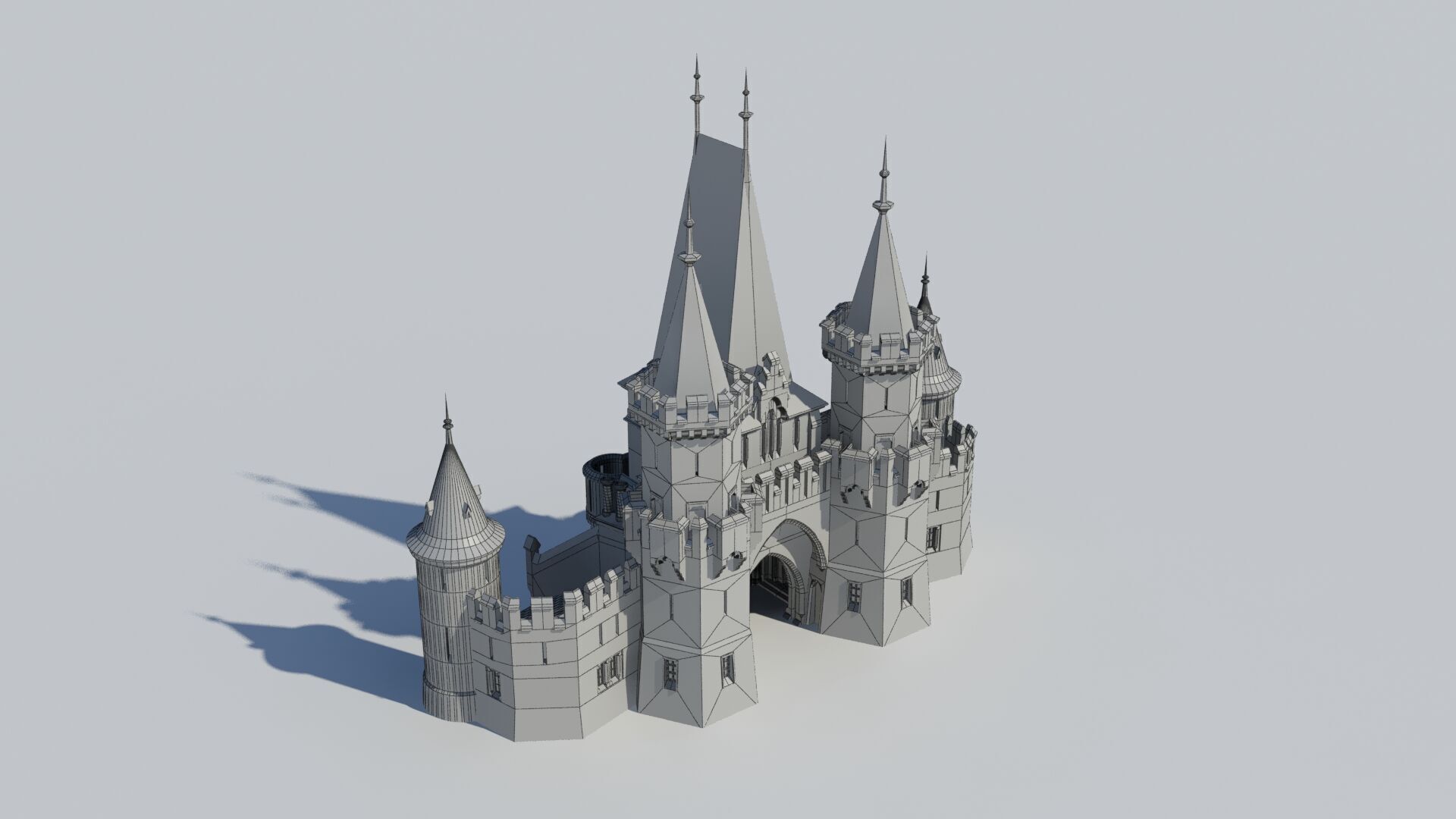 Czech Disney castle 3D print model_2
