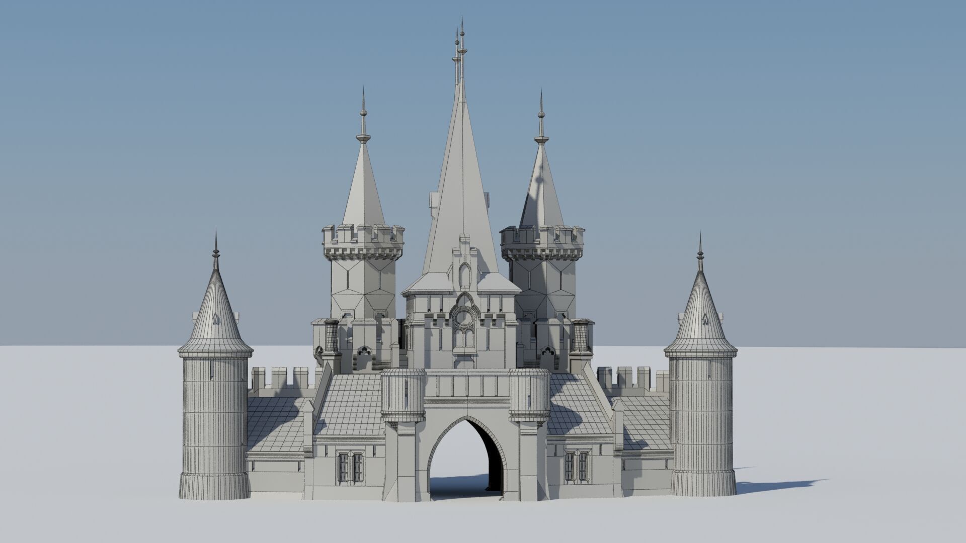 Czech Disney castle 3D print model_0