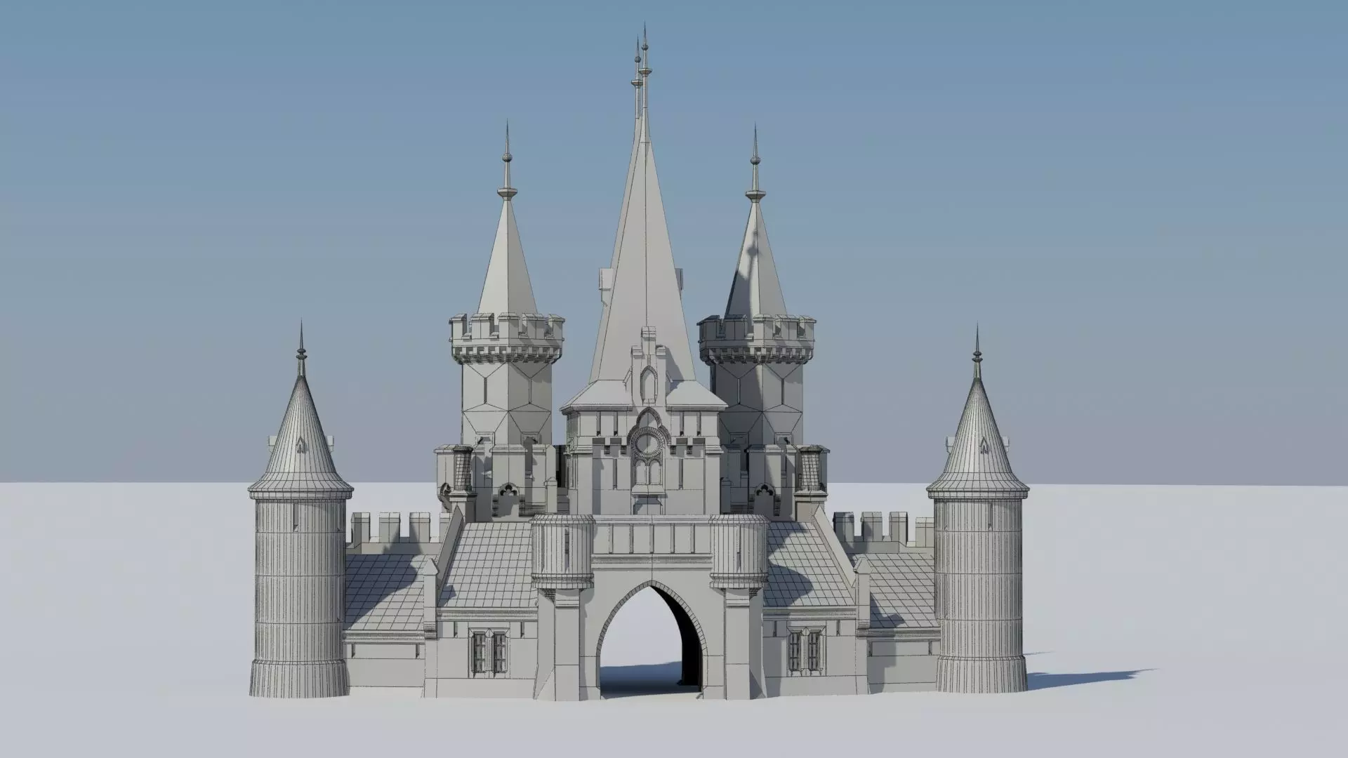 Czech Disney castle 3D print model_0