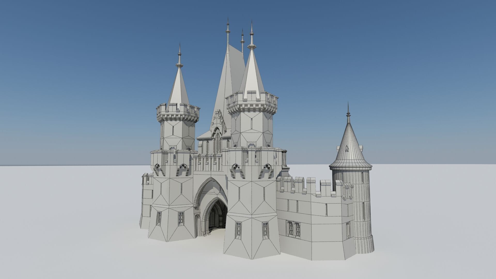 Czech Disney castle 3D print model_3