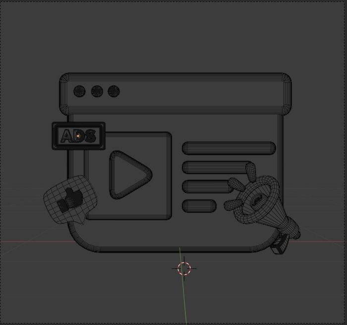 Marketing and Advertising 3d Illustration  Icon Pack 3D model_68