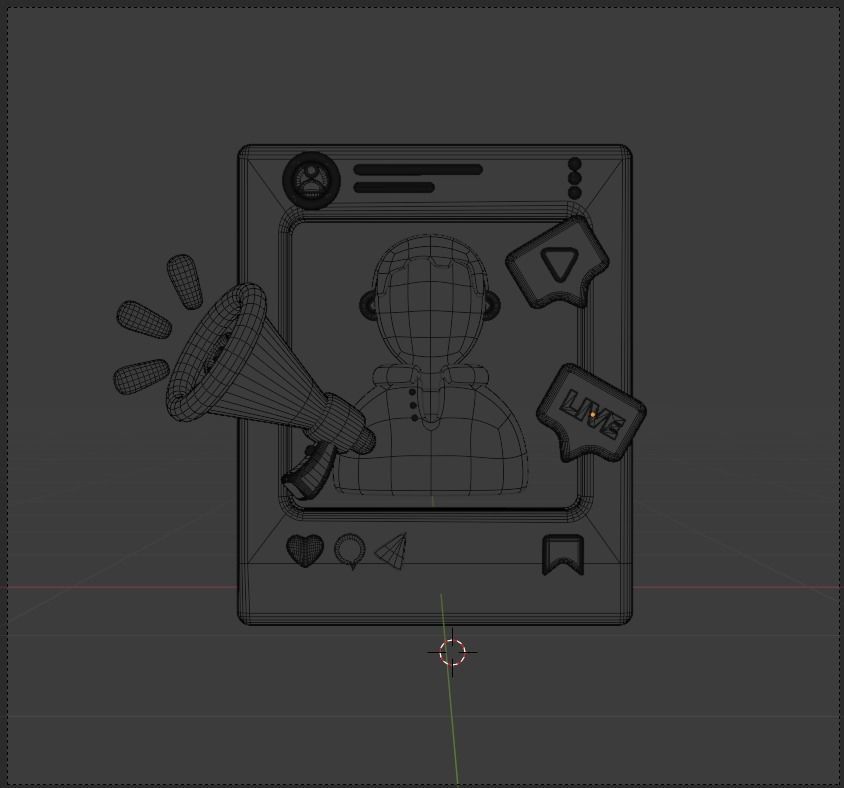 Marketing and Advertising 3d Illustration  Icon Pack 3D model_37