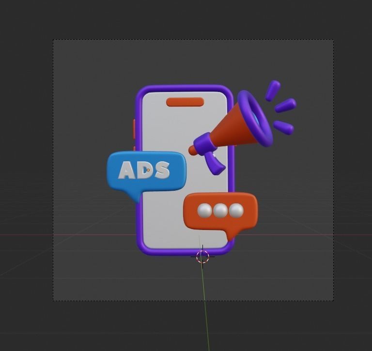 Marketing and Advertising 3d Illustration  Icon Pack 3D model_52
