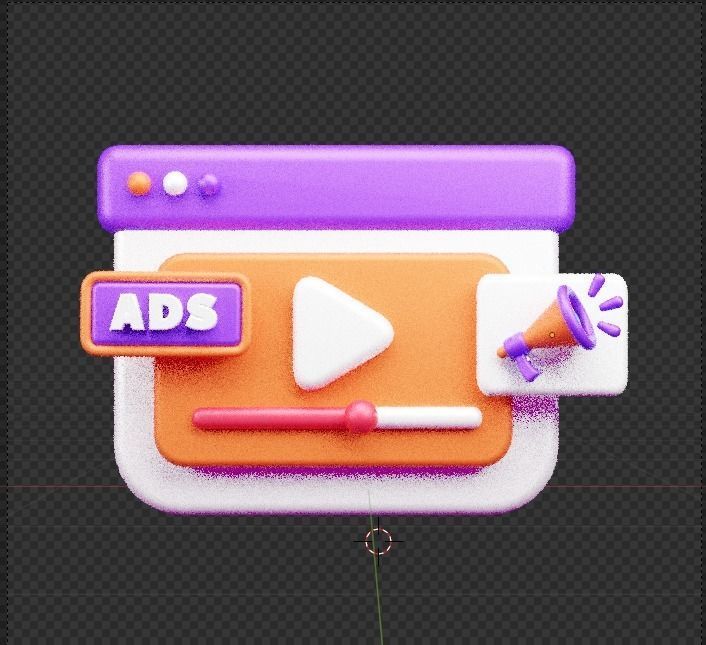 Marketing and Advertising 3d Illustration  Icon Pack 3D model_69