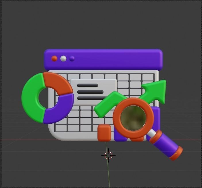 Marketing and Advertising 3d Illustration  Icon Pack 3D model_66