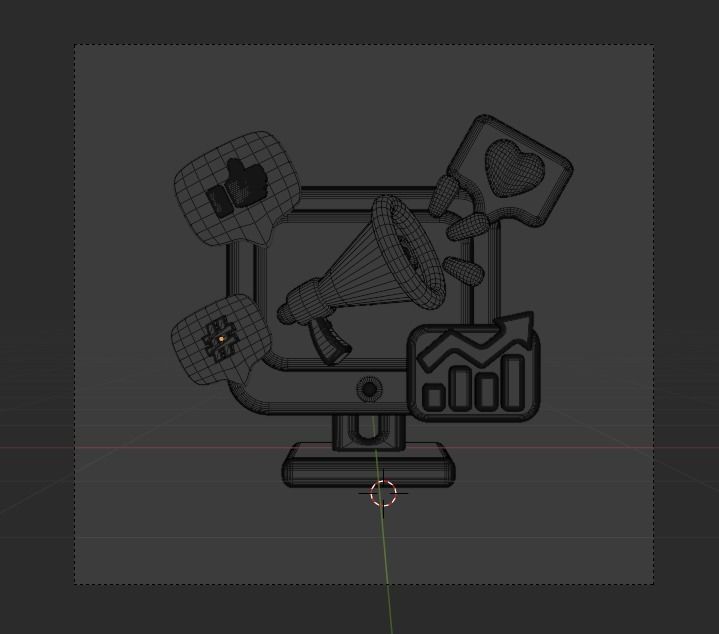 Marketing and Advertising 3d Illustration  Icon Pack 3D model_87