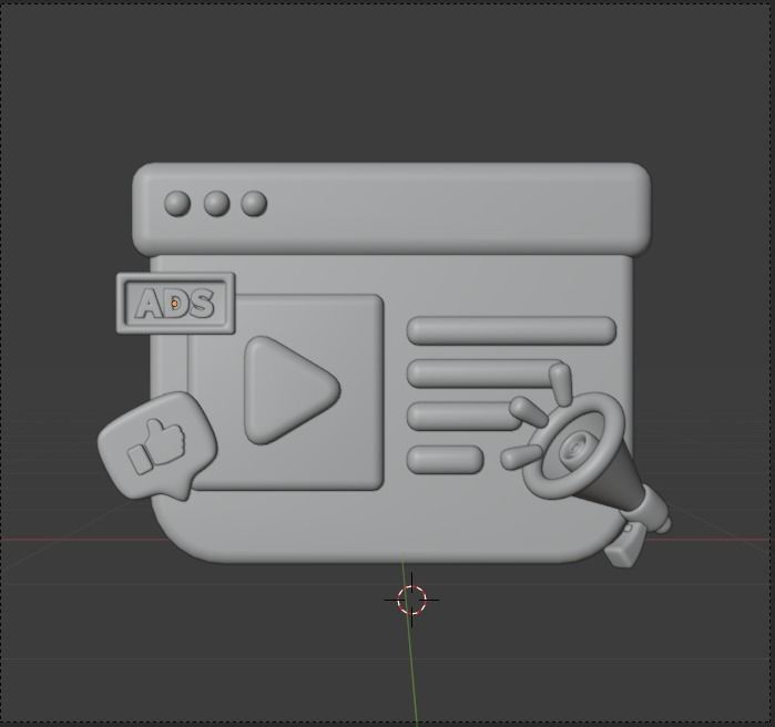 Marketing and Advertising 3d Illustration  Icon Pack 3D model_85