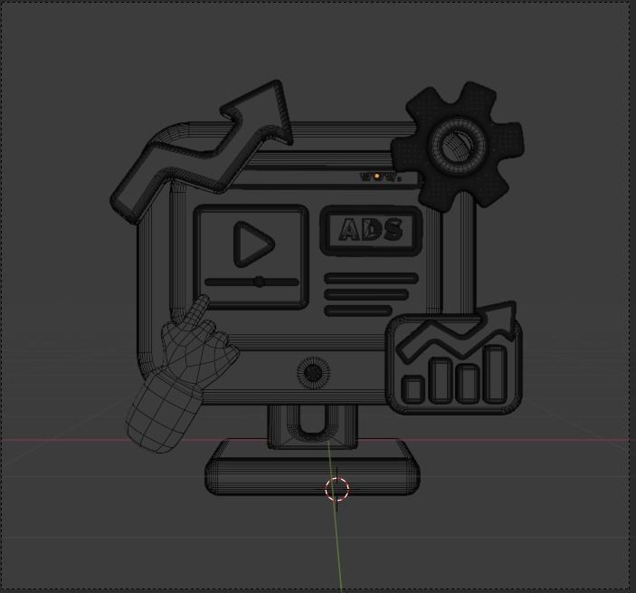 Marketing and Advertising 3d Illustration  Icon Pack 3D model_59