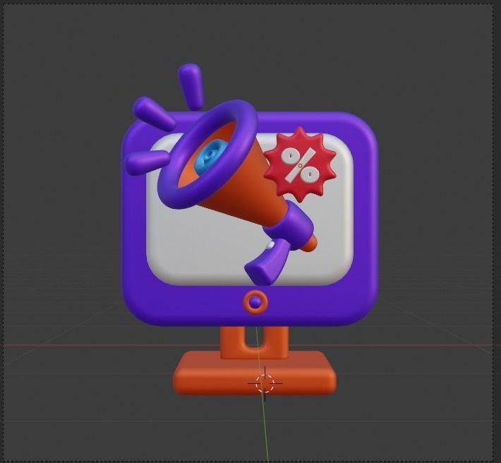 Marketing and Advertising 3d Illustration  Icon Pack 3D model_48