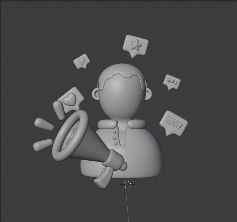 Marketing and Advertising 3d Illustration  Icon Pack 3D model_14