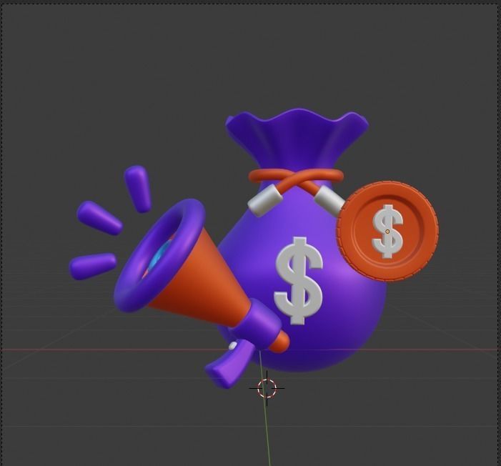 Marketing and Advertising 3d Illustration  Icon Pack 3D model_90