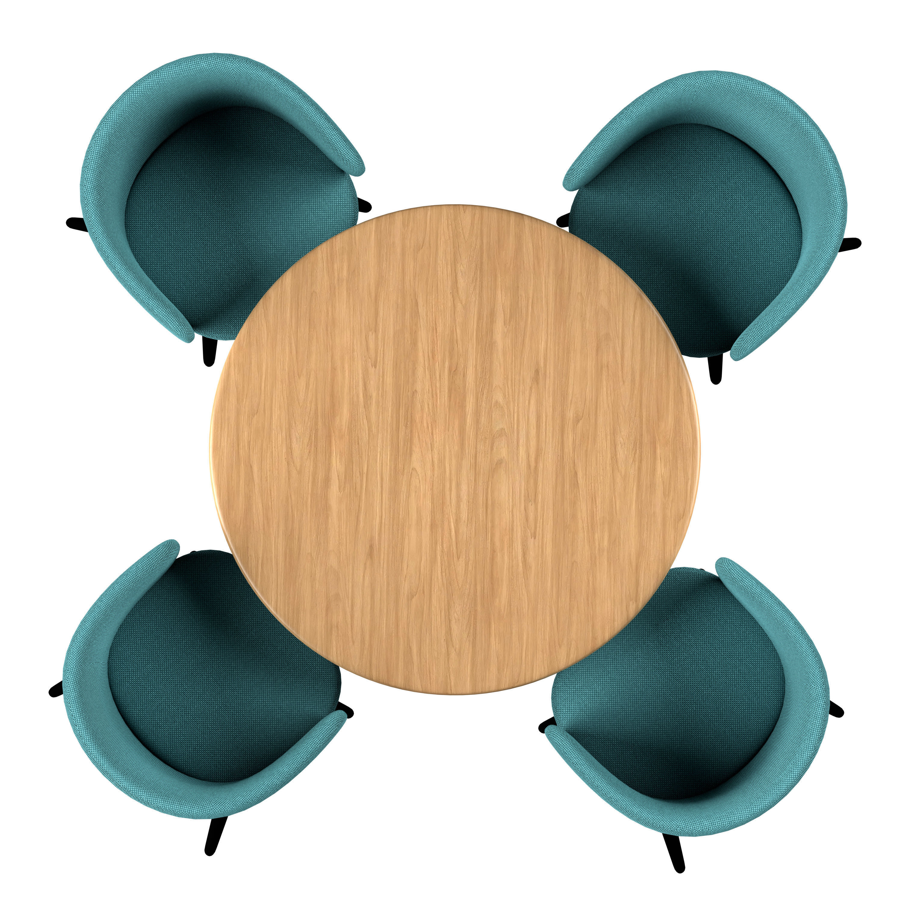 Dining Table 3D model_5