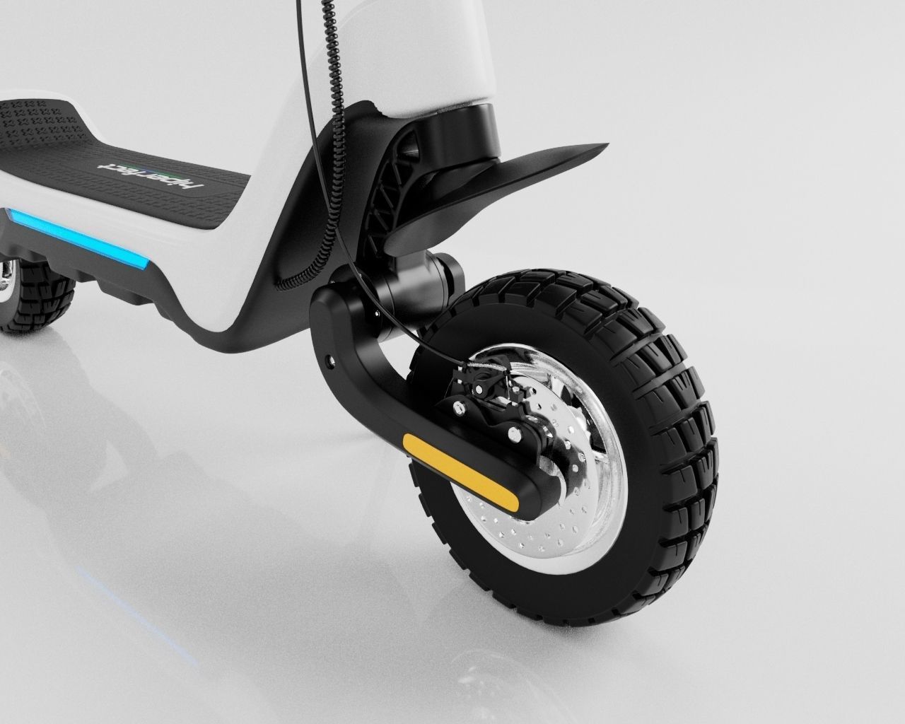 Electric Scooter - Cart type  e-bike 3D model_4