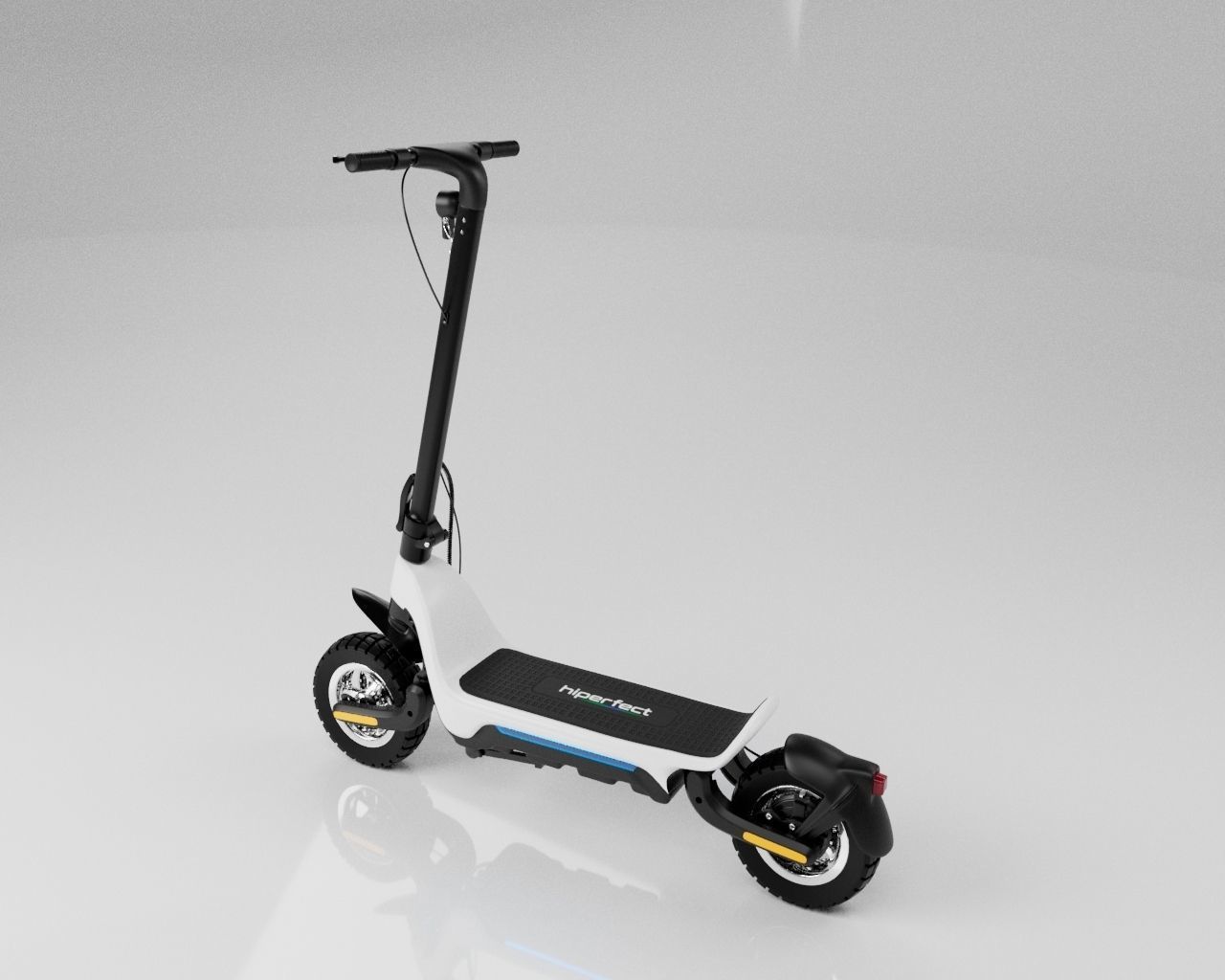 Electric Scooter - Cart type  e-bike 3D model_1