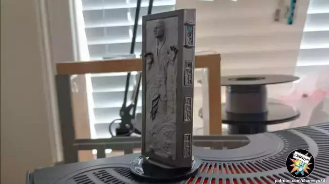 Star Wars Han Solo Carbonite Block Stand for 375 inch figures   3D print model
