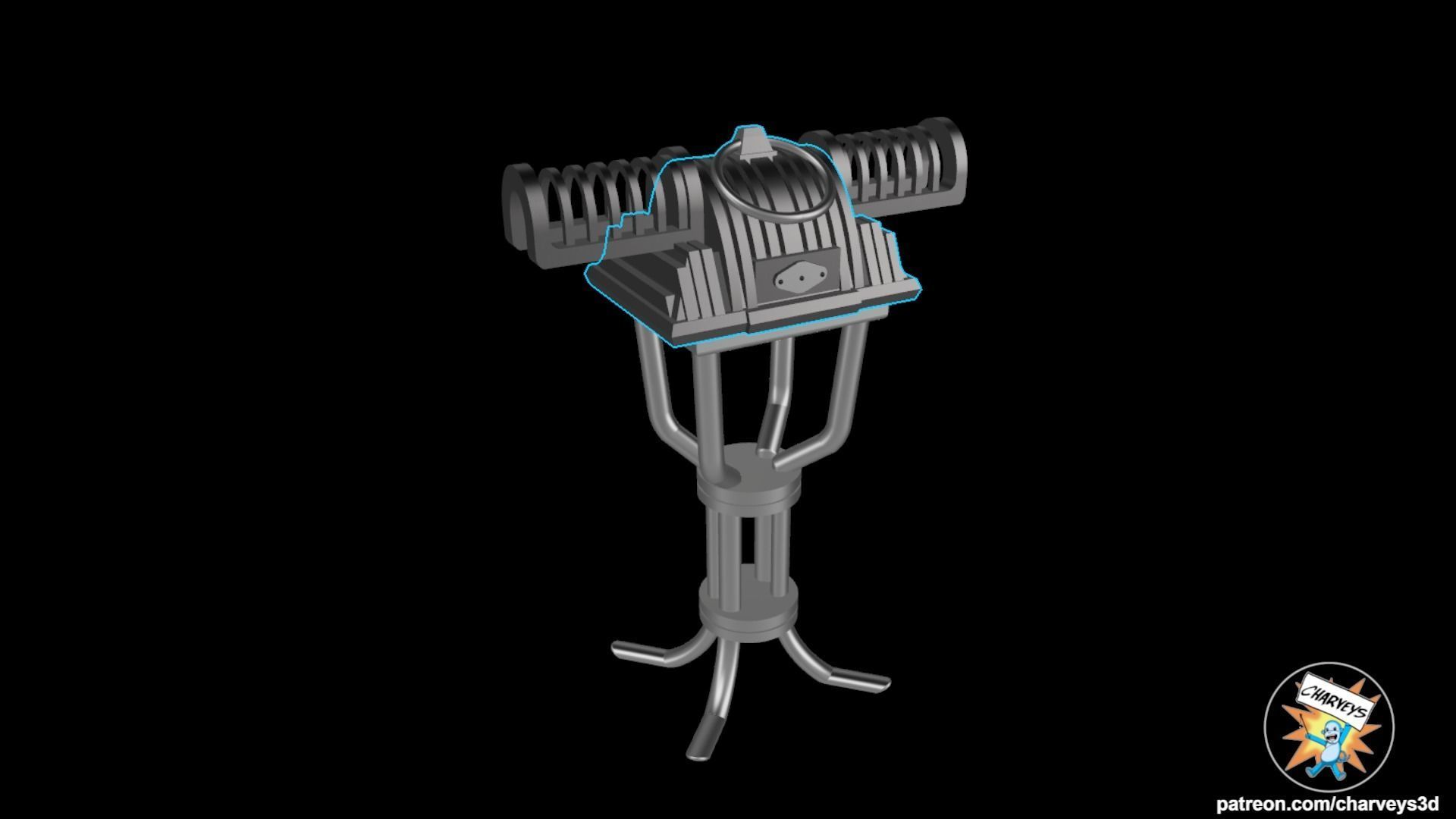 Star Wars Cantina Band Gasan String Drum for action figures 3D print model_6