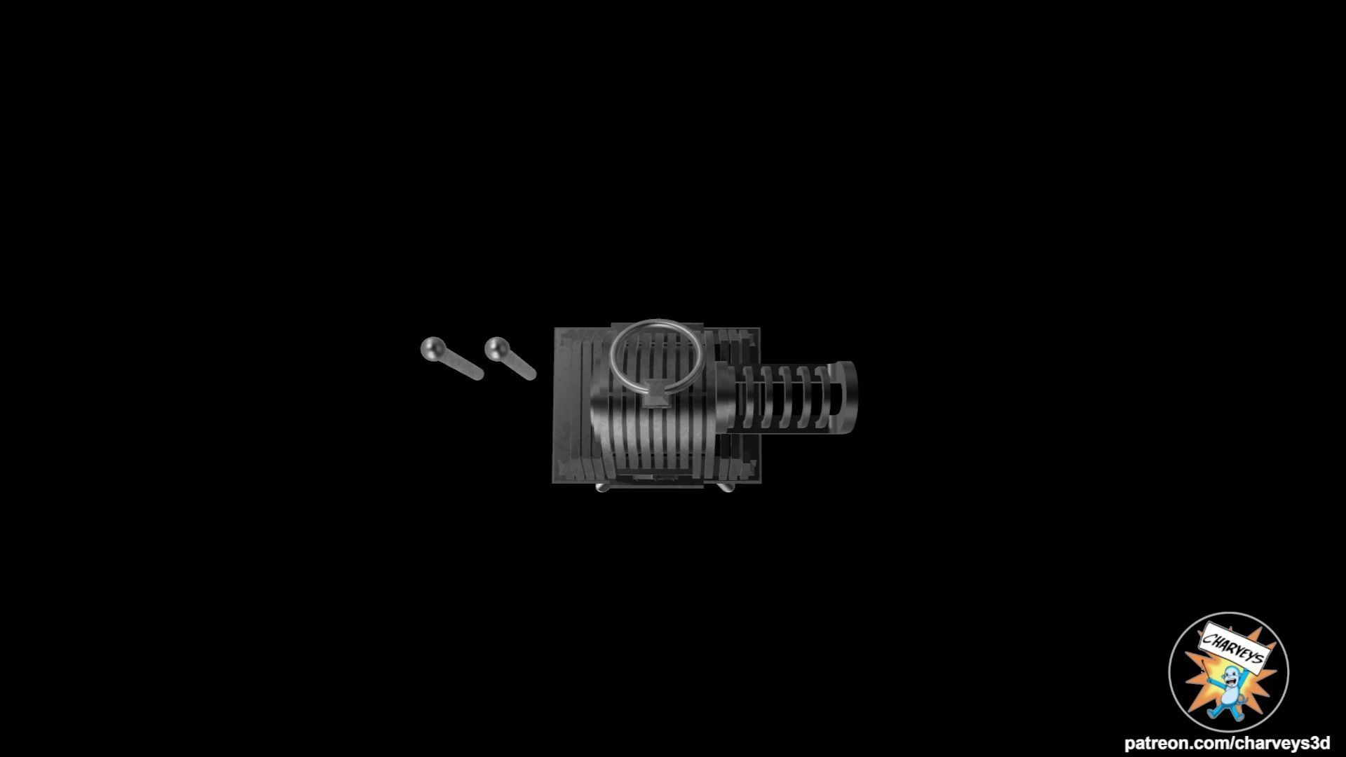 Star Wars Cantina Band Gasan String Drum for action figures 3D print model_3