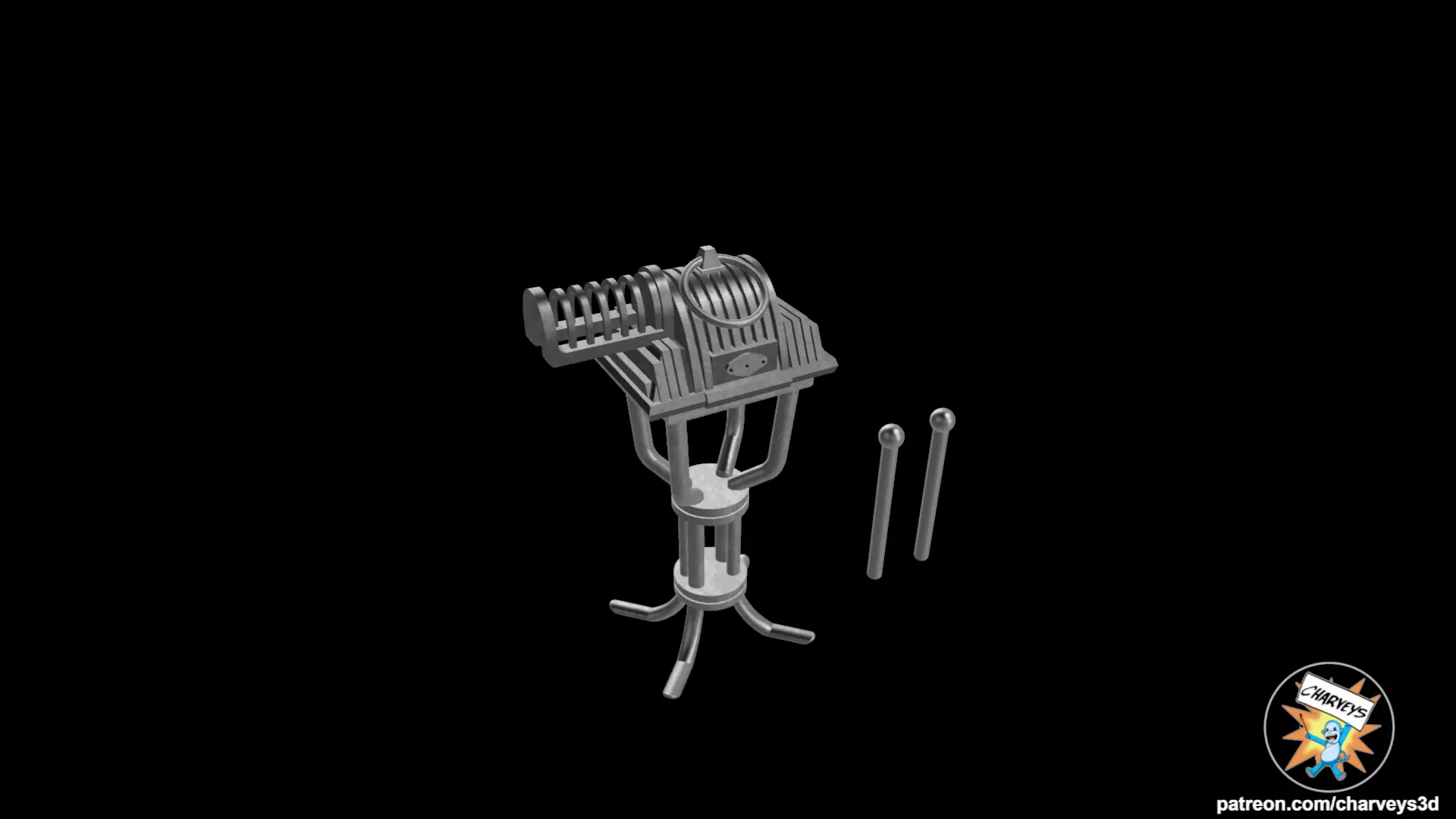 Star Wars Cantina Band Gasan String Drum for action figures 3D print model_0