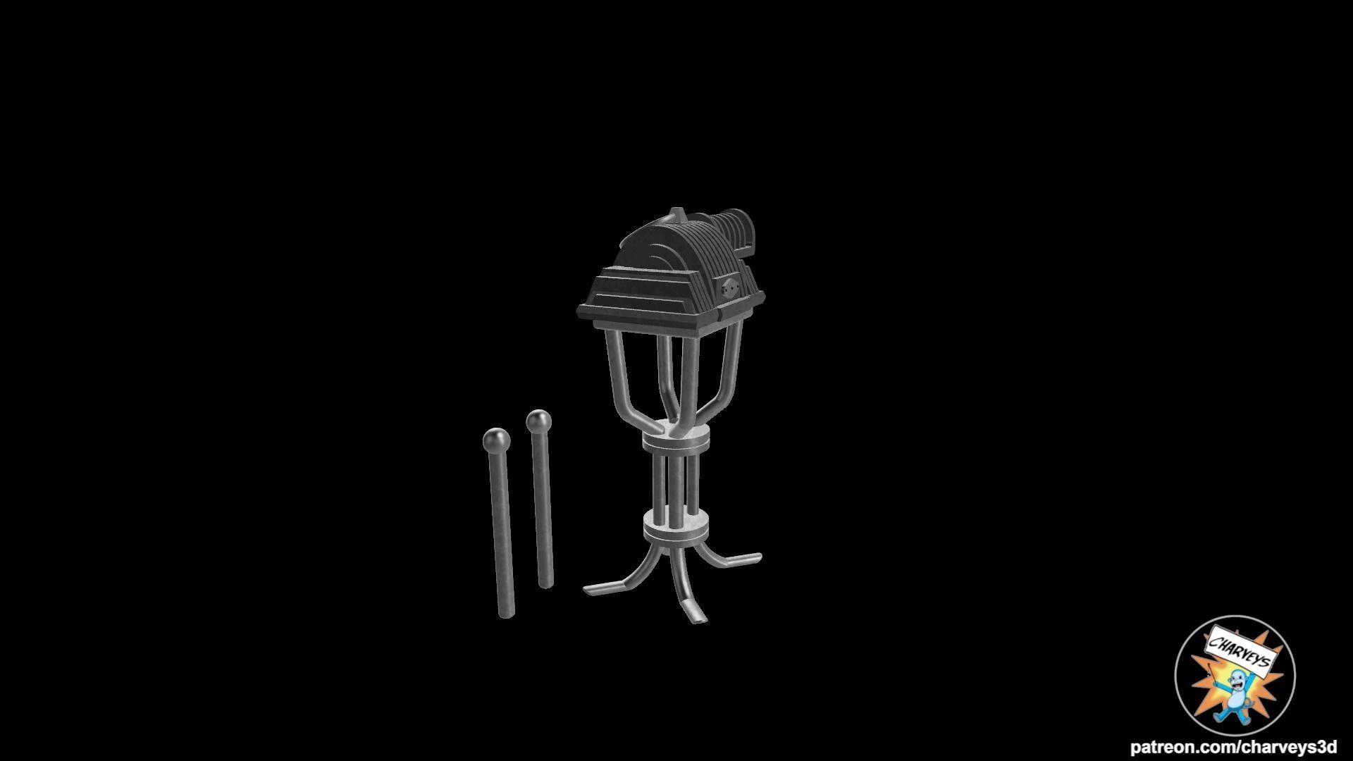 Star Wars Cantina Band Gasan String Drum for action figures 3D print model_4