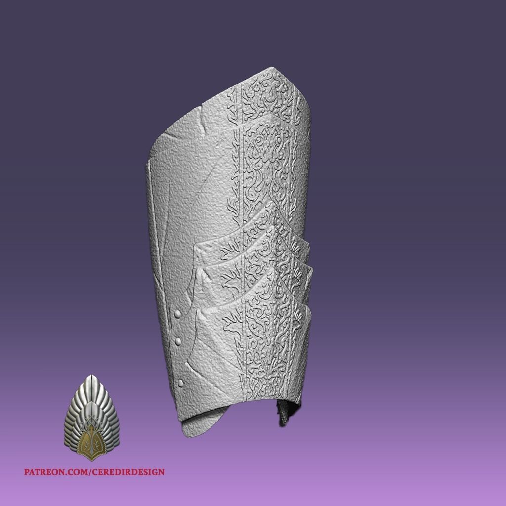 Sauron Thigh Armor lord of the rings 3D DIGITAL DOWNLOAD 3D print model_2