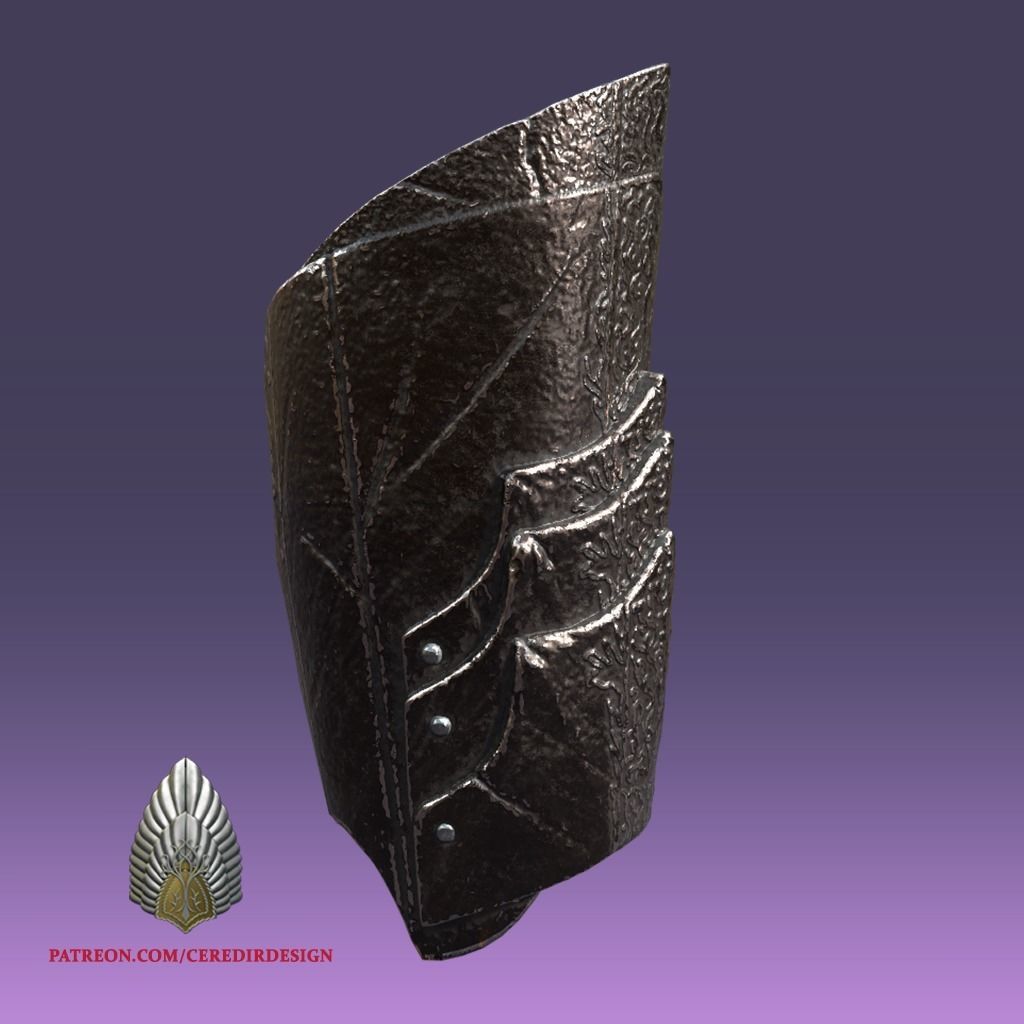 Sauron Thigh Armor lord of the rings 3D DIGITAL DOWNLOAD 3D print model_1