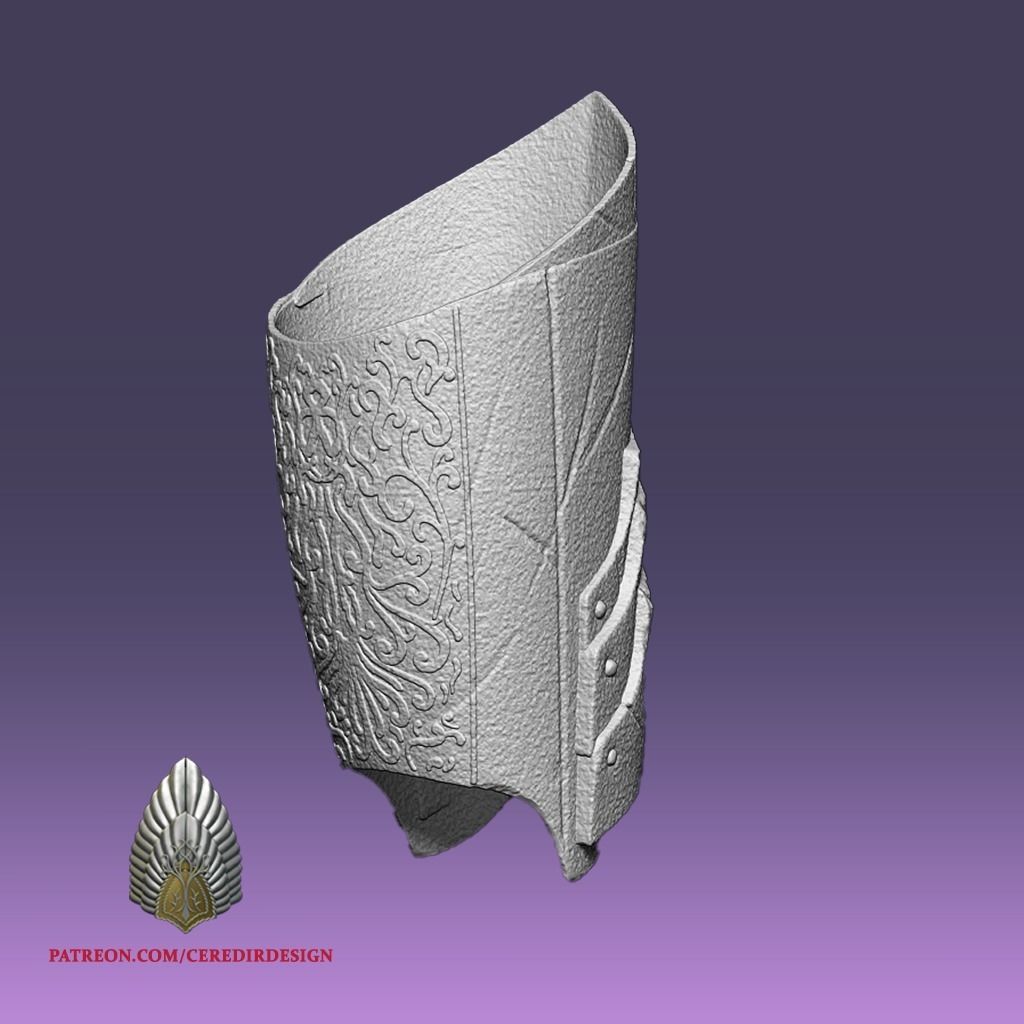 Sauron Thigh Armor lord of the rings 3D DIGITAL DOWNLOAD 3D print model_4