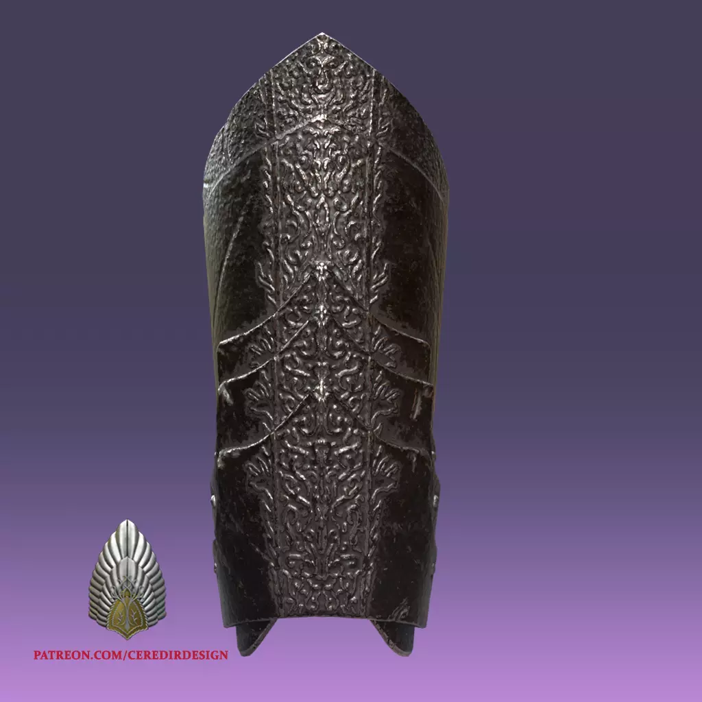 Sauron Thigh Armor lord of the rings 3D DIGITAL DOWNLOAD 3D print model_0