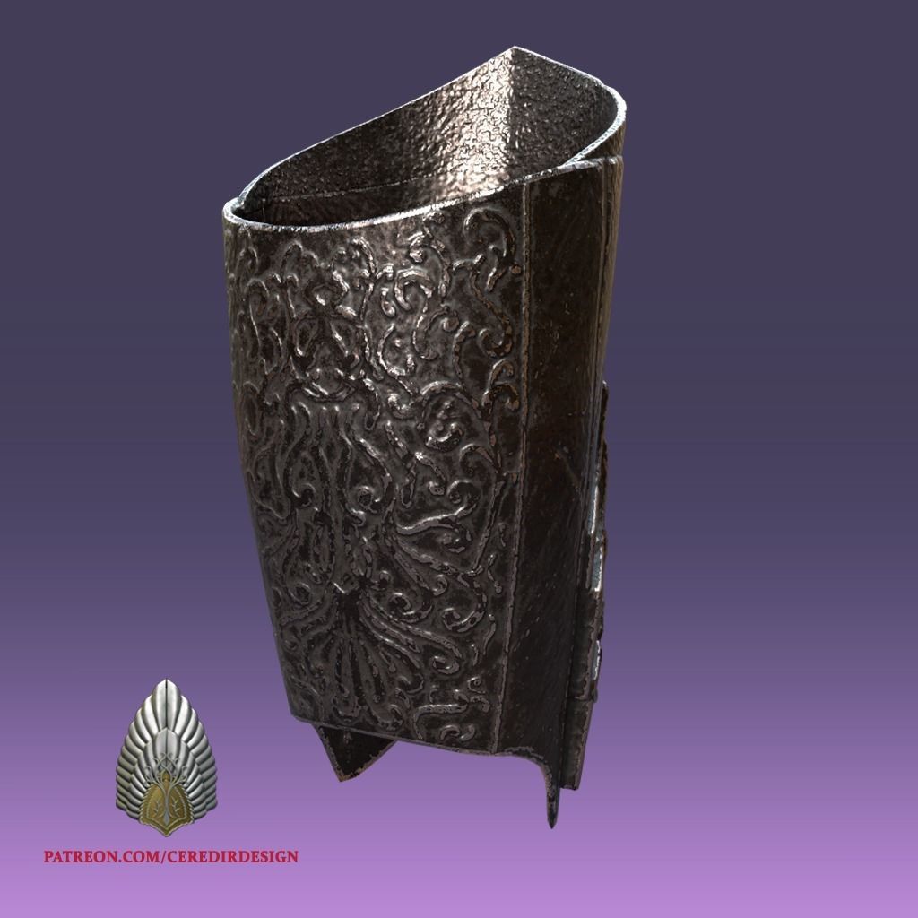 Sauron Thigh Armor lord of the rings 3D DIGITAL DOWNLOAD 3D print model_5