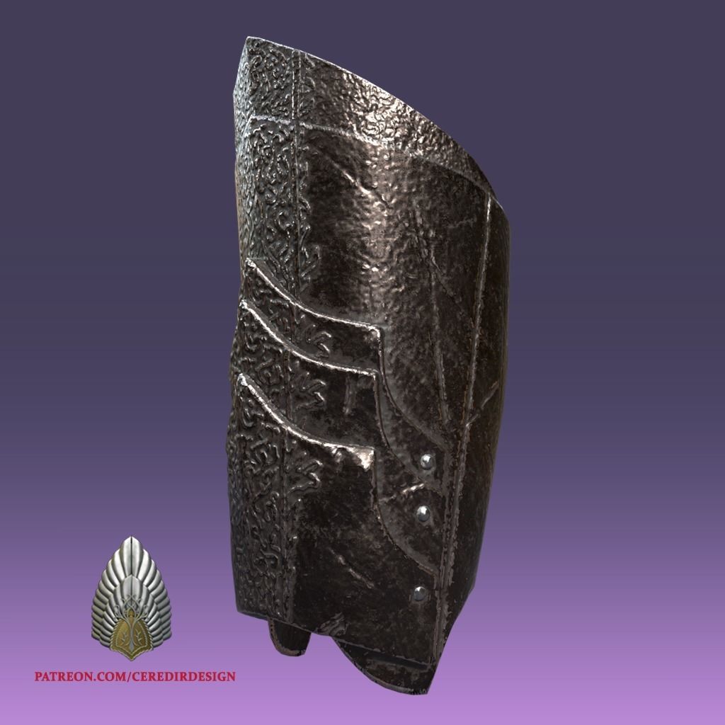 Sauron Thigh Armor lord of the rings 3D DIGITAL DOWNLOAD 3D print model_3