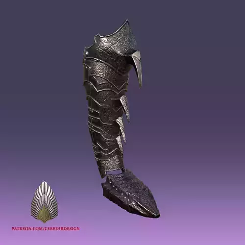 Sauron Shin Armor lord of the rings 3D DIGITAL DOWNLOAD