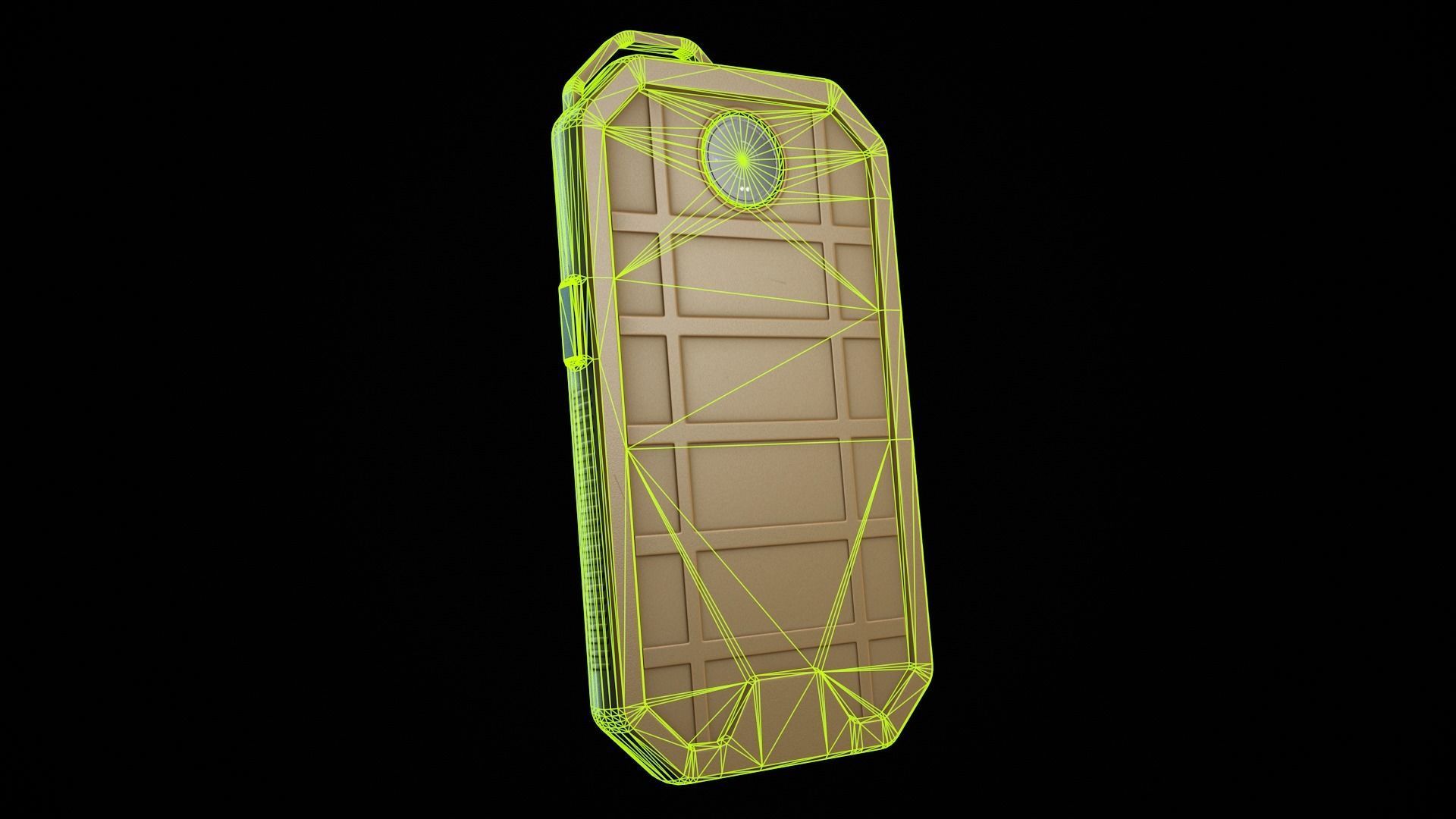 Military Phone Low-poly 3D model_6
