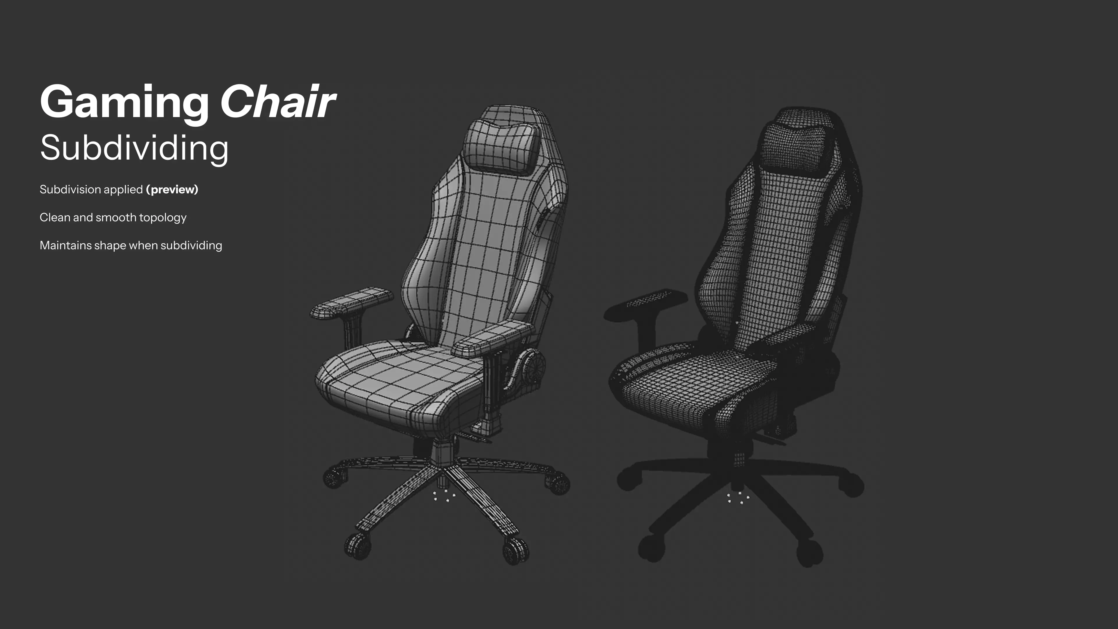 Gaming Chair  Low Poly 3D Model Low-poly 3D model_1