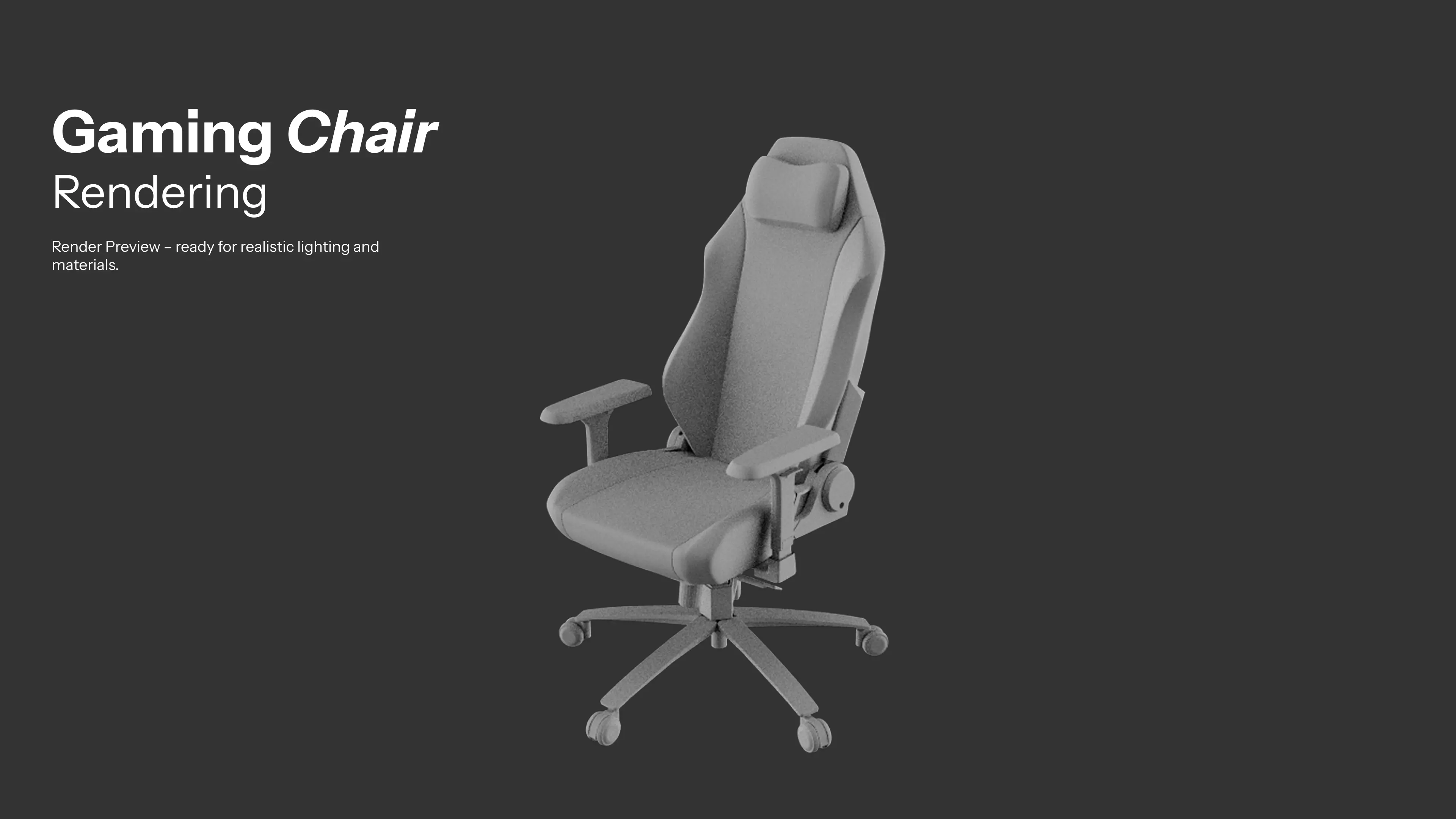 Gaming Chair  Low Poly 3D Model Low-poly 3D model_2