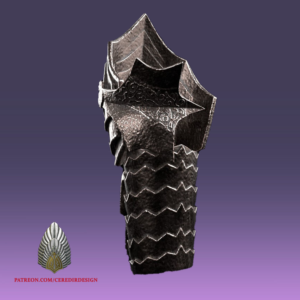 Sauron ForeArm Armor lord of the rings 3D DIGITAL DOWNLOAD 3D print model_1