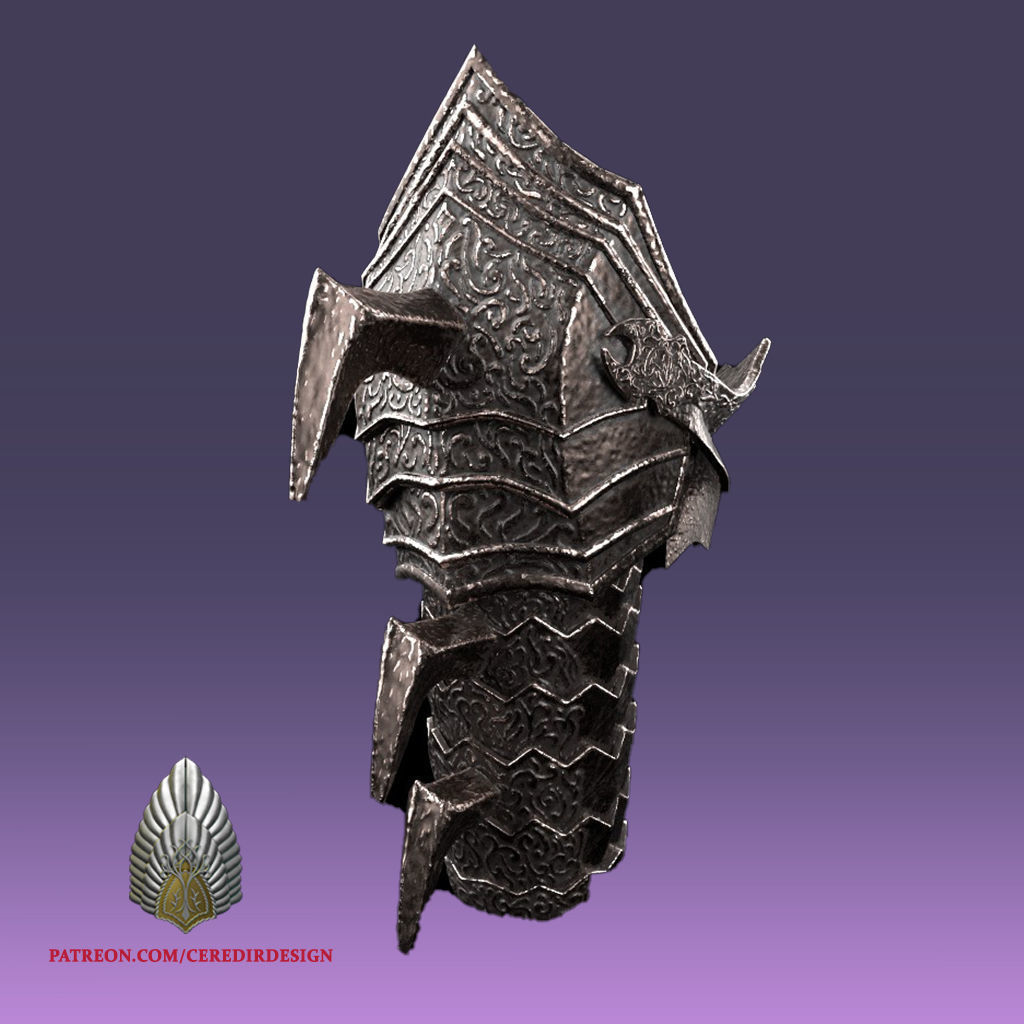 Sauron ForeArm Armor lord of the rings 3D DIGITAL DOWNLOAD 3D print model_2