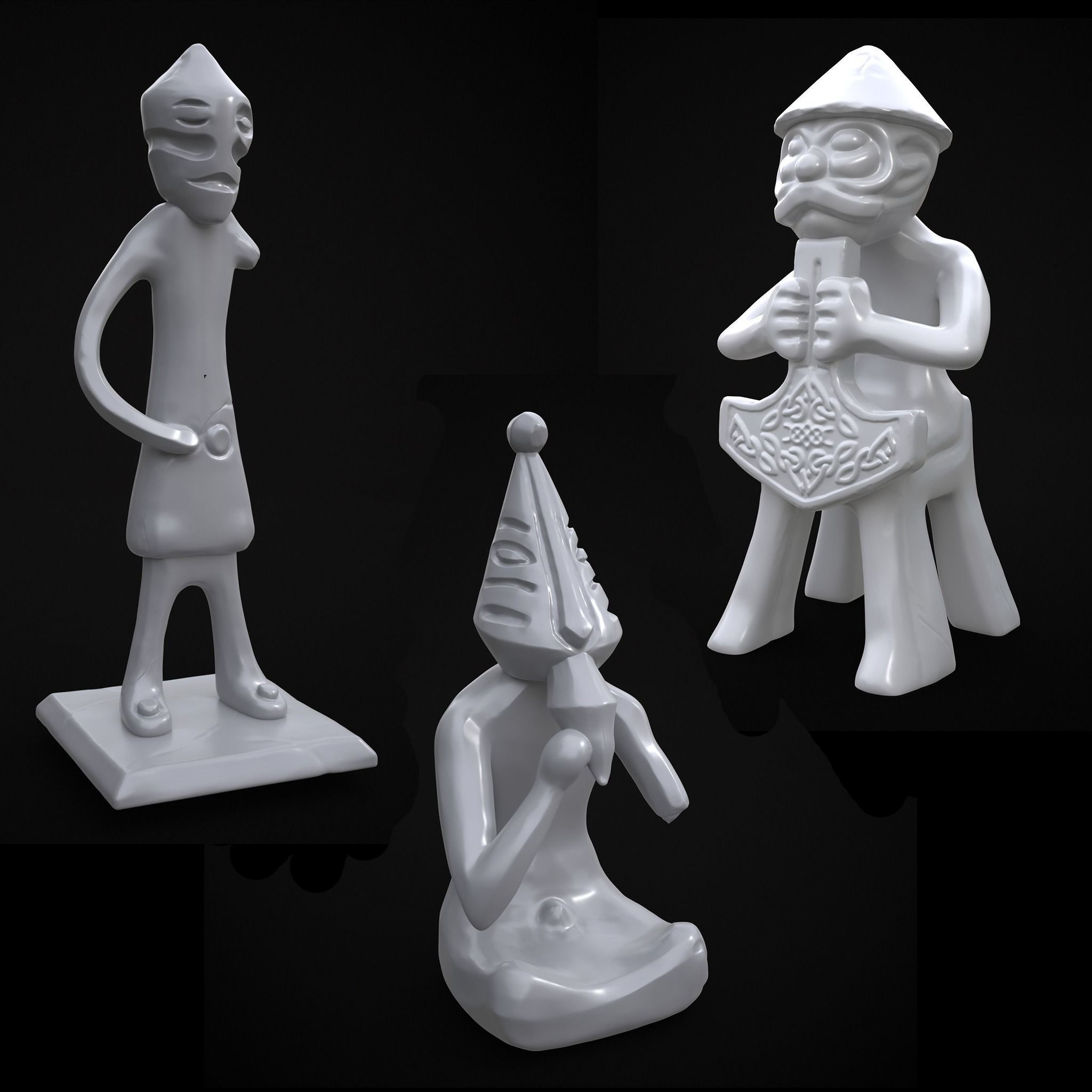 Three God Statues Collection _8