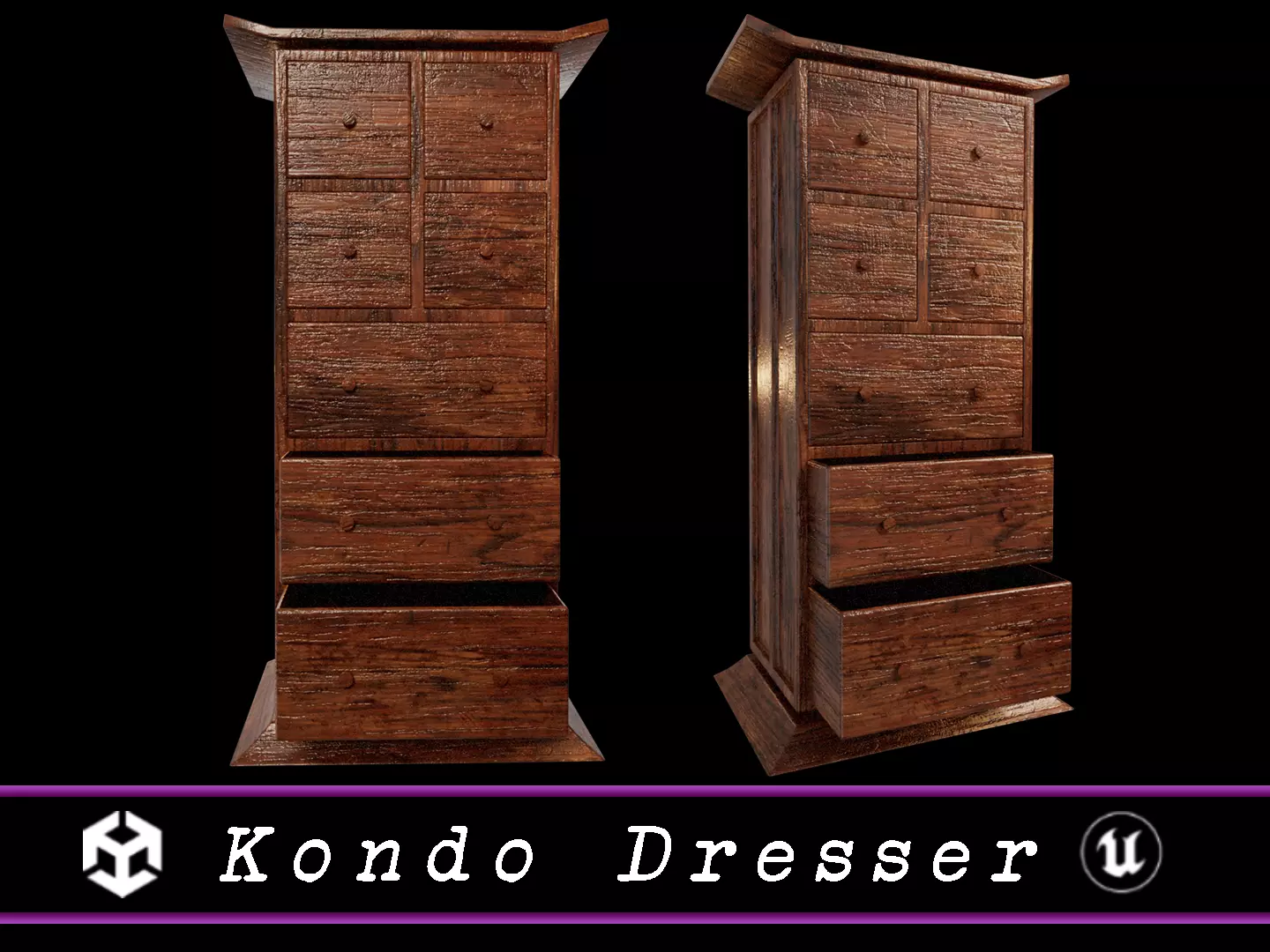 Kondo Dresser Low-poly 3D model