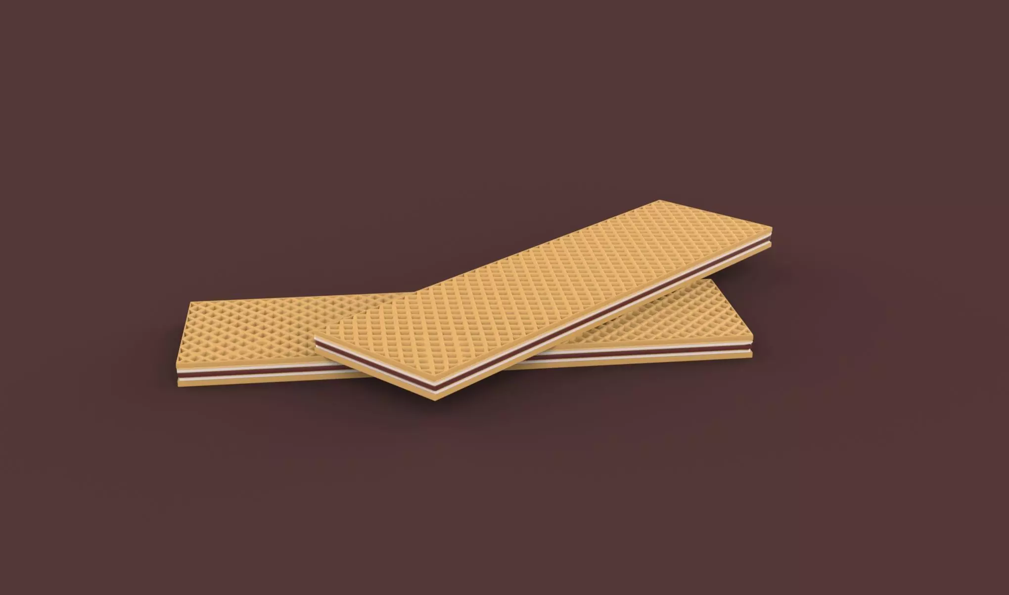 Chocolate Wafer 3D model_0