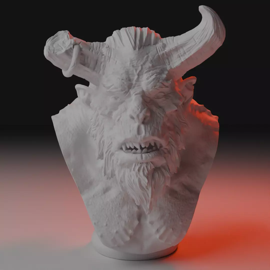 Orc Head Bust 3D print model_0