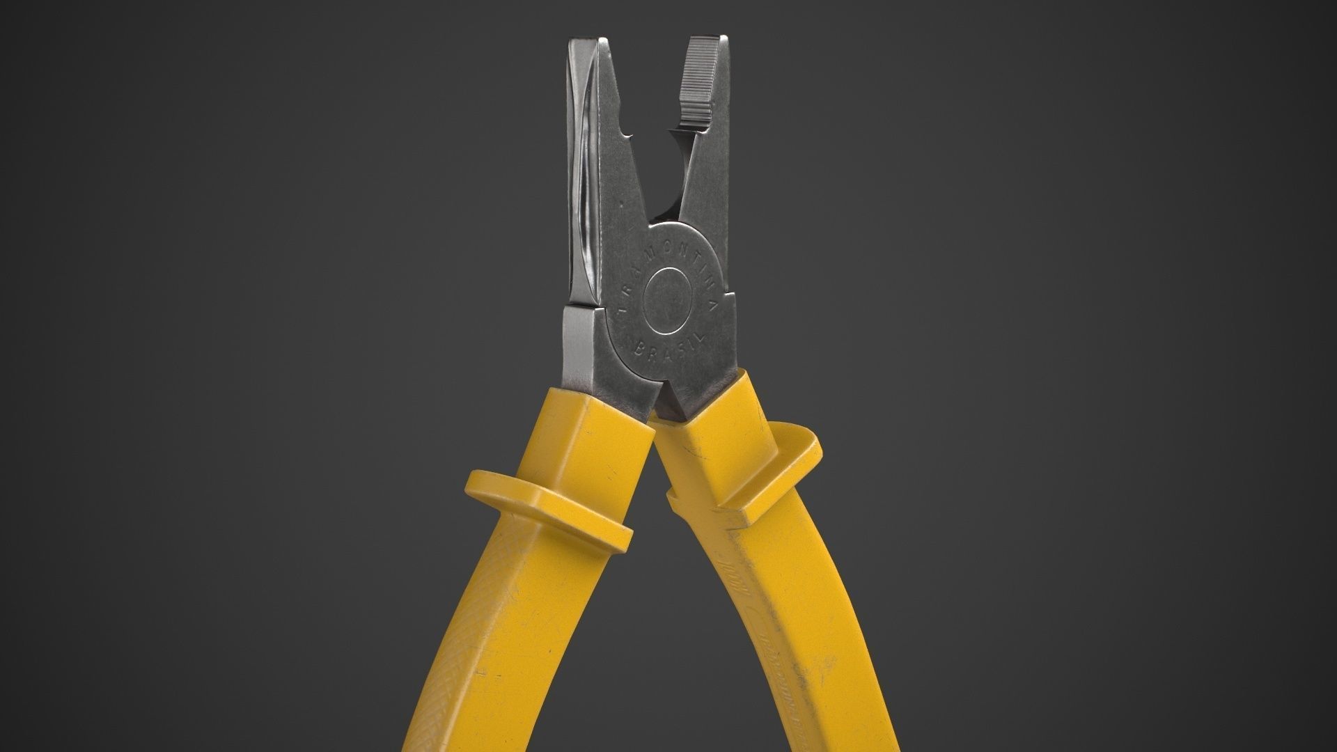 Pliers Low-poly 3D model_1