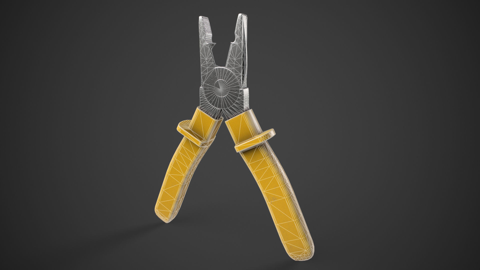 Pliers Low-poly 3D model_6