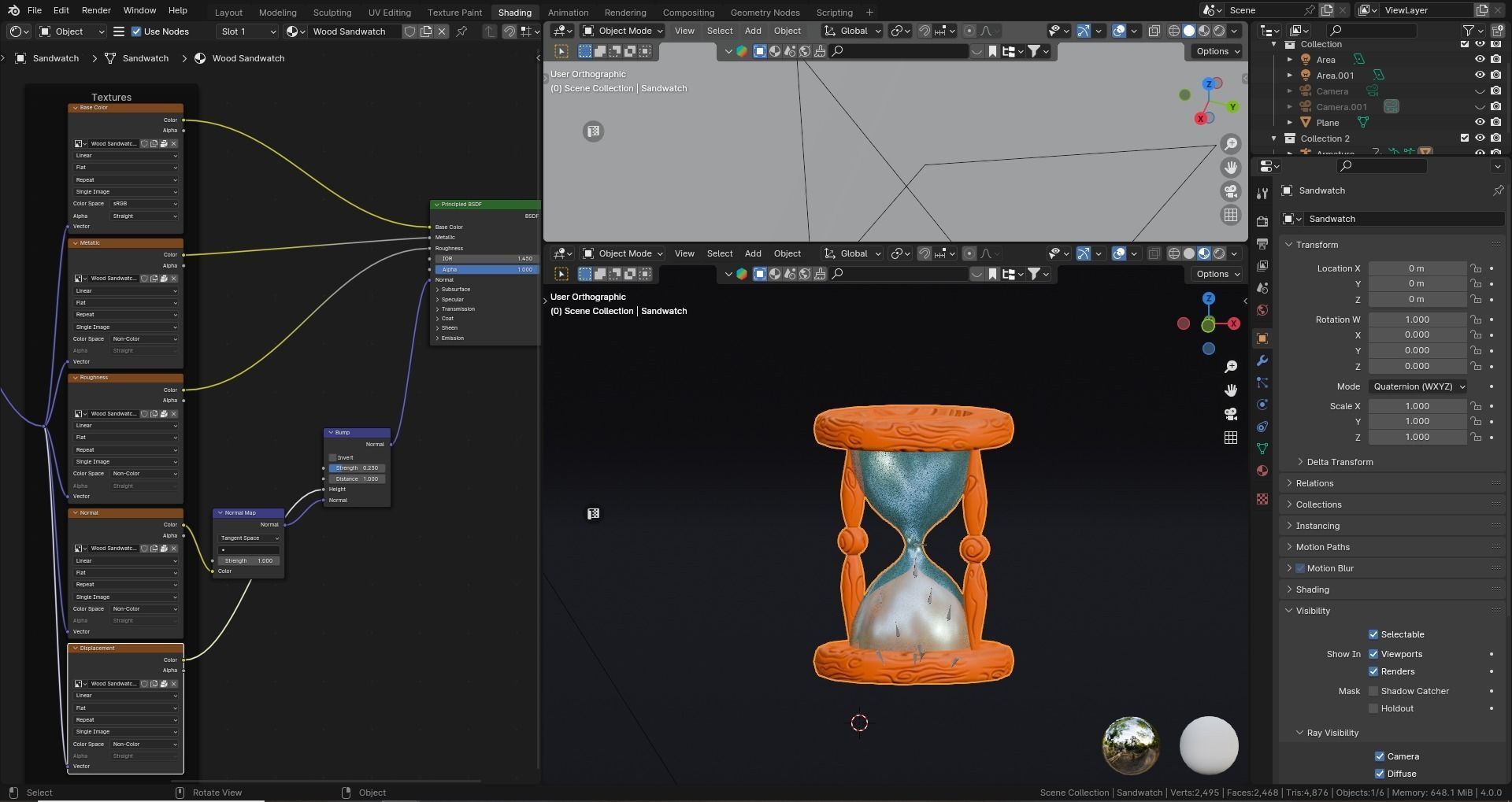 Low poly - Stylized Game Items - Sandwatch Low-poly 3D model_6