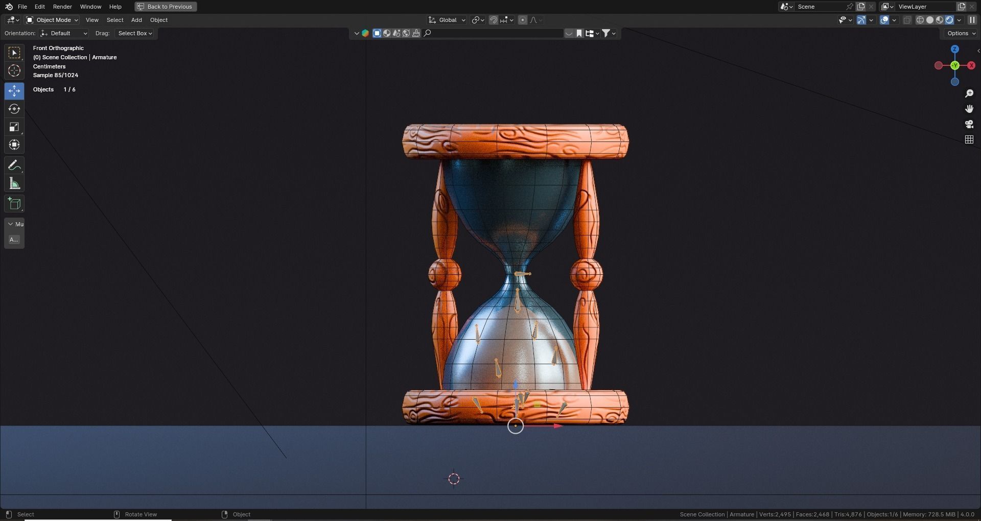Low poly - Stylized Game Items - Sandwatch Low-poly 3D model_7