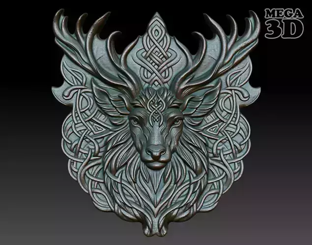 Celtic Deer basrelief 07 240611