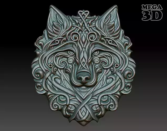 Celtic Wolf basrelief 05 240611