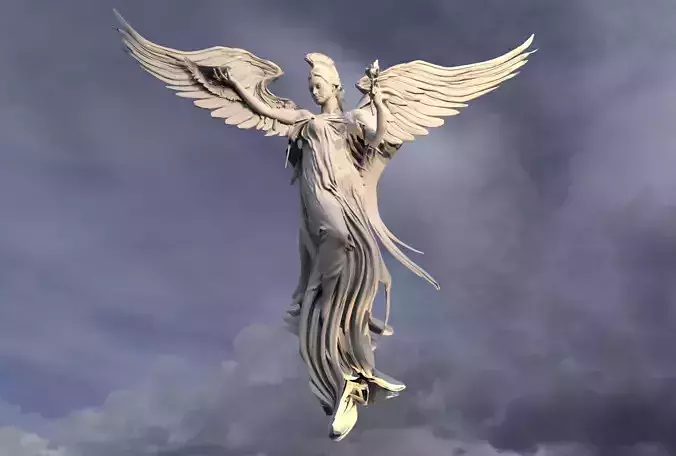 Grand Angel wall sculpture wing wide