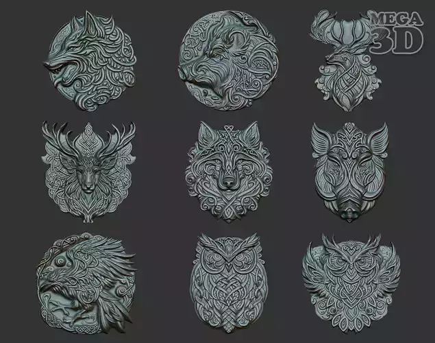 Celtic Animal basrelief Pack 240611