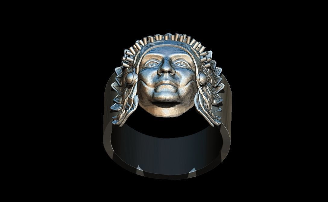 Indian Ring 3D print model_3