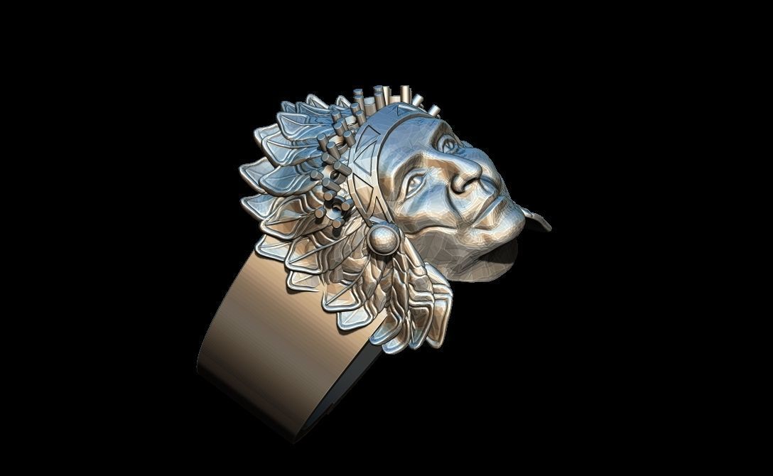 Indian Ring 3D print model_4