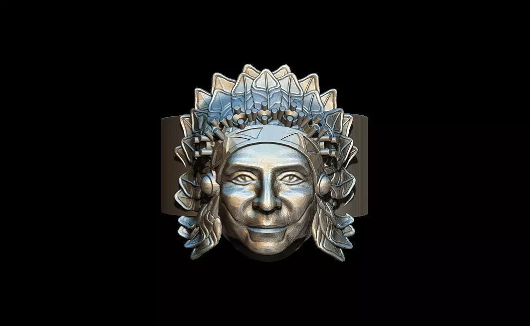 Indian Ring 3D print model_0